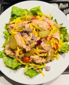 Keto Big Mac in a Bowl